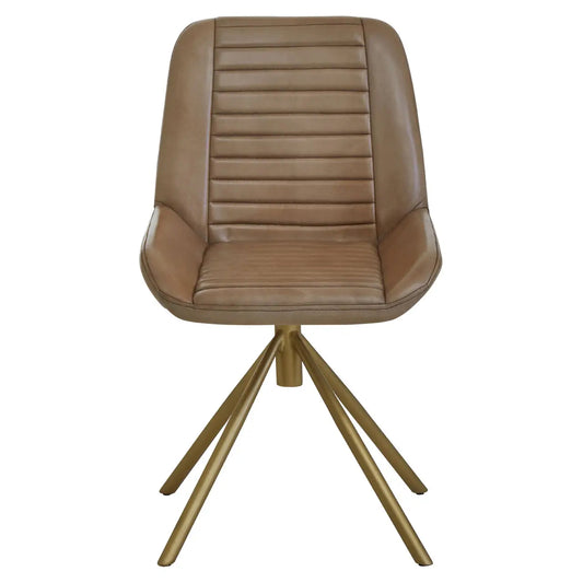 Buffalo Genuine Leather Accent Chair In Grey