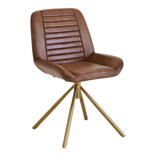 Buffalo Genuine Leather Accent Chair In Brown