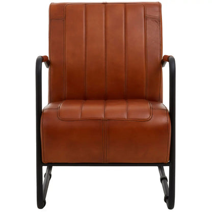 Buffalo Genuine Leather Armchair In Tan