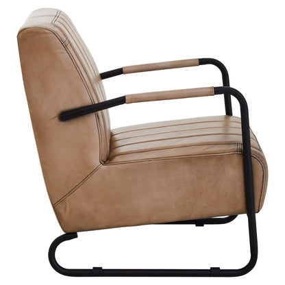 Buffalo Genuine Leather Armchair In Grey