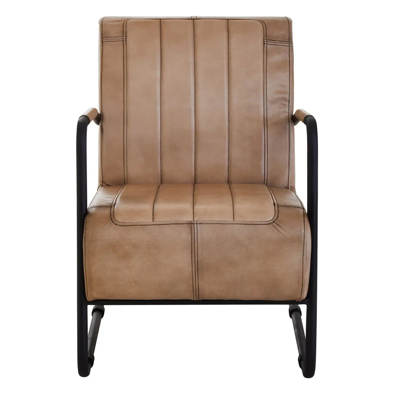 Buffalo Genuine Leather Armchair In Grey