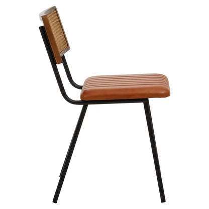Buffalo Genuine Leather Dining Chair In Tan