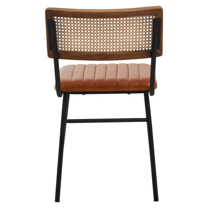 Buffalo Genuine Leather Dining Chair In Tan