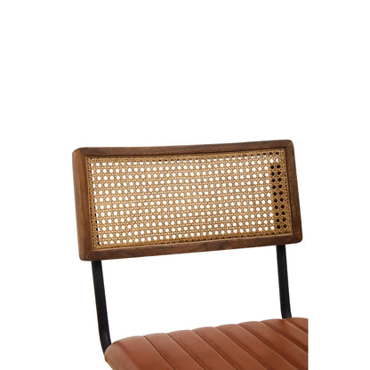 Buffalo Genuine Leather Dining Chair In Tan