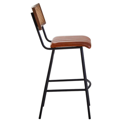 Buffalo Genuine Leather Bar Chair In Tan