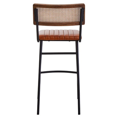 Buffalo Genuine Leather Bar Chair In Tan