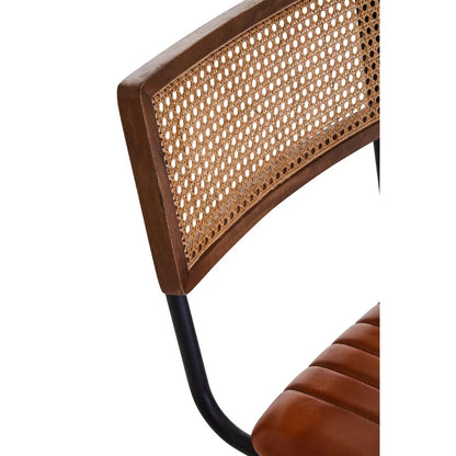 Buffalo Genuine Leather Bar Chair In Tan