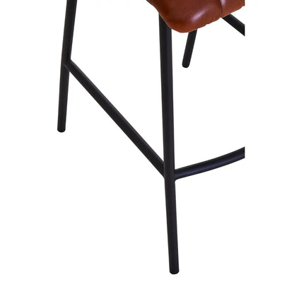 Buffalo Genuine Leather Bar Chair In Tan