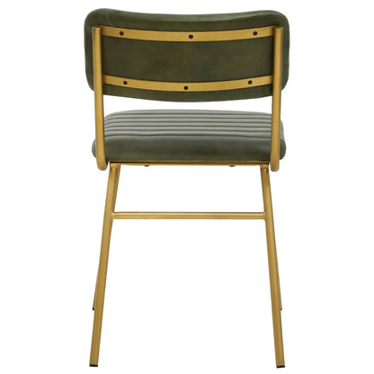 Buffalo Genuine Leather Dining Chair In Green