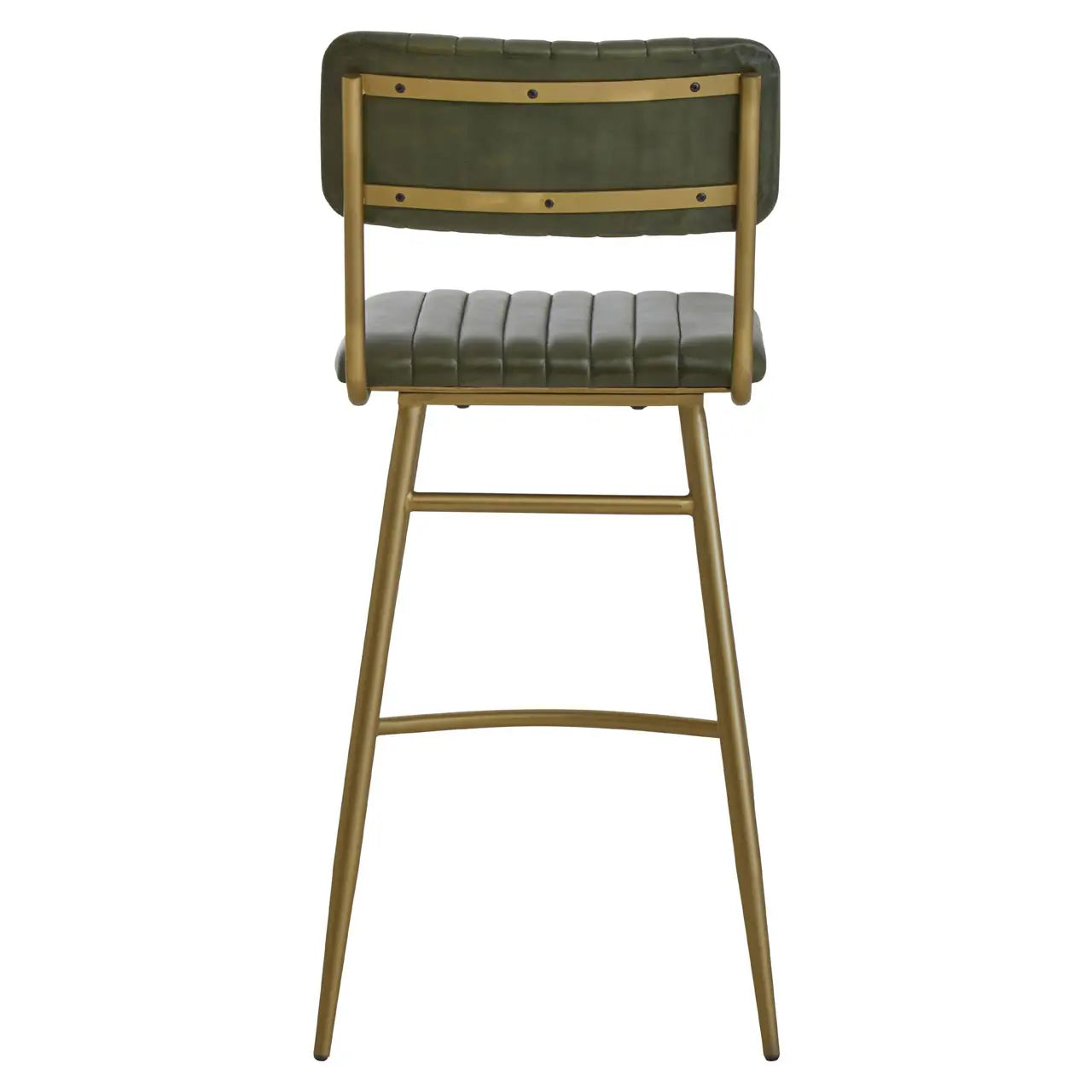 Buffalo Genuine Leather Bar Chair In Green