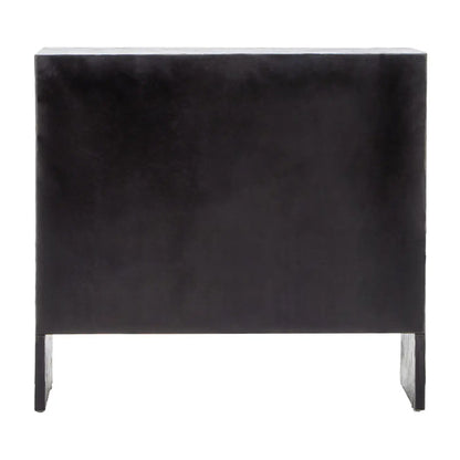 Obra Mother Of Pearl Wooden Sideboard In Black And White