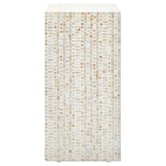 Obra Mother Of Pearl Wooden Sideboard In Luxe White