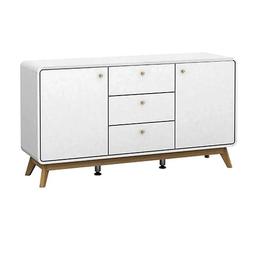 Cassie Wooden Sideboard With 2 Doors And 3 Drawers In White
