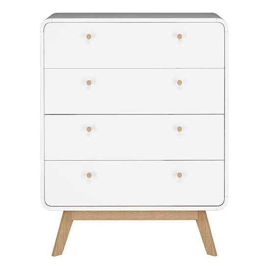 Cassie Wooden Chest Of 4 Drawers In White
