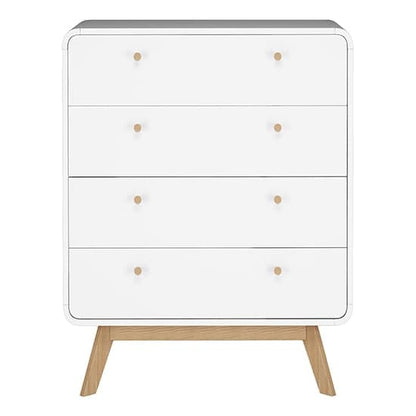 Cassie Wooden Chest Of 4 Drawers In White