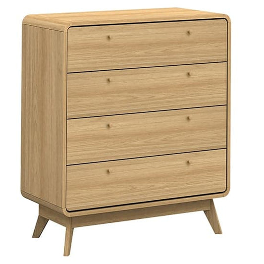 Cassie Wooden Chest Of 4 Drawers In Oak