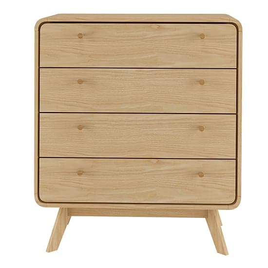 Cassie Wooden Chest Of 4 Drawers In Oak