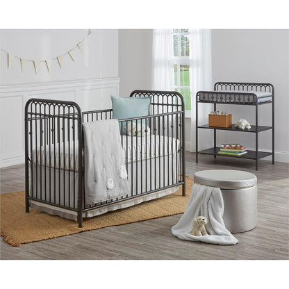 Monarch Hill Ivy Metal Baby Crib Cot Bed In Grey