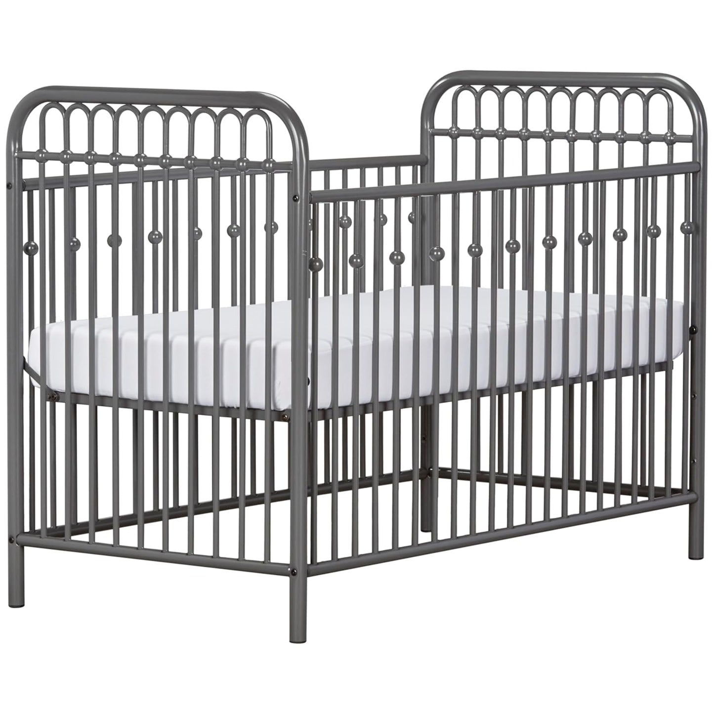 Monarch Hill Ivy Metal Baby Crib Cot Bed In Grey