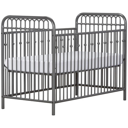 Monarch Hill Ivy Metal Baby Crib Cot Bed In Grey