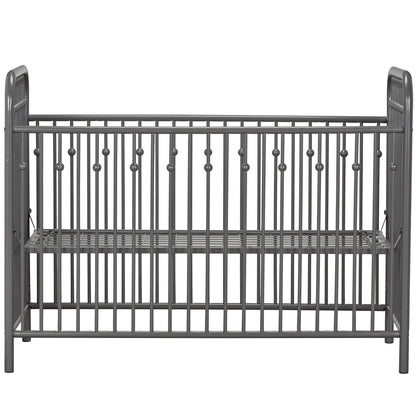 Monarch Hill Ivy Metal Baby Crib Cot Bed In Grey