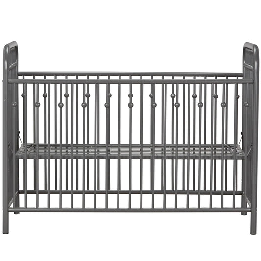 Monarch Hill Ivy Metal Baby Crib Cot Bed In Grey