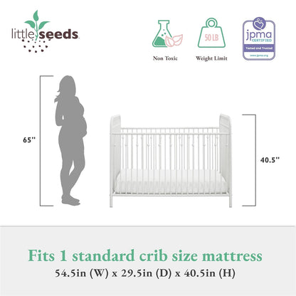 Monarch Hill Ivy Metal Baby Crib Cot Bed In Off White