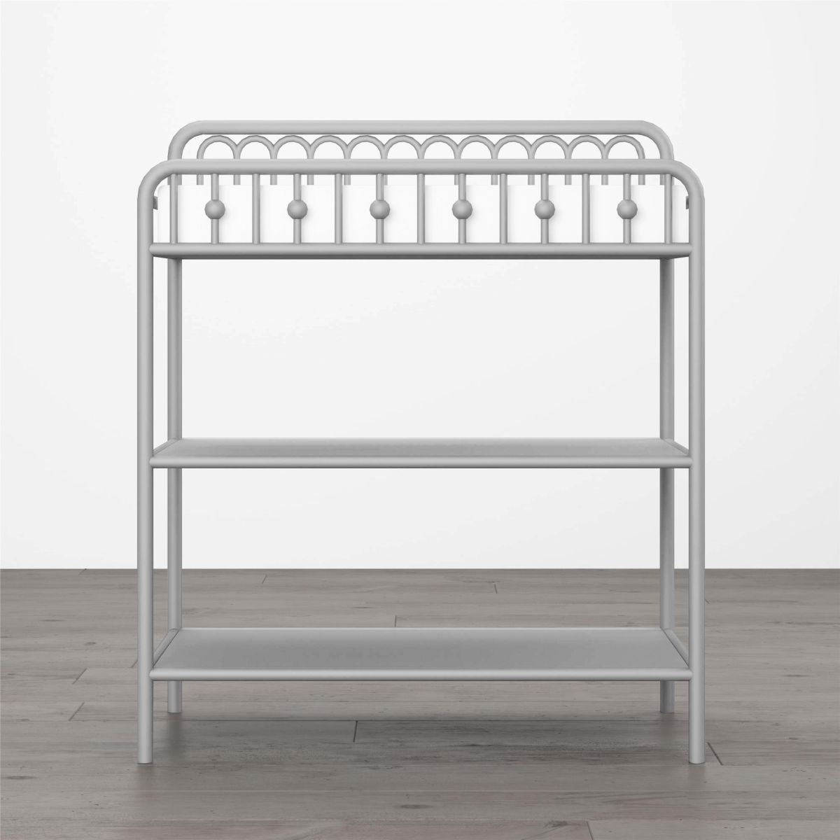 Monarch Hill Ivy Metal Baby Clothes Changing Table In Grey