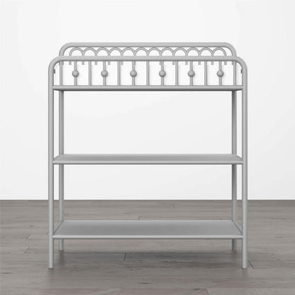 Monarch Hill Ivy Metal Baby Clothes Changing Table In Grey