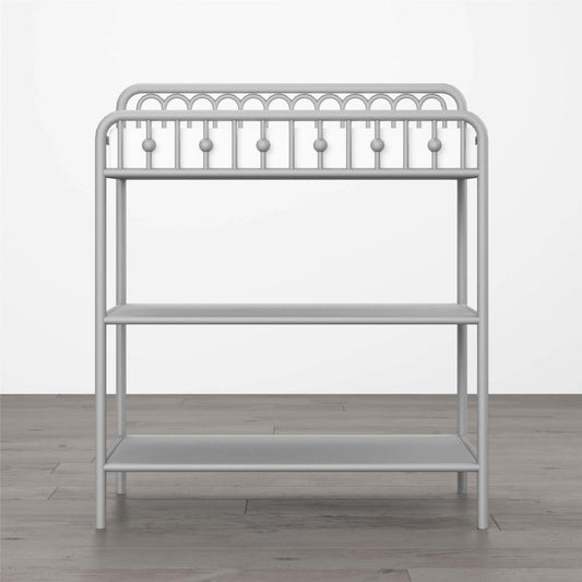 Monarch Hill Ivy Metal Baby Clothes Changing Table In Grey