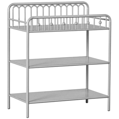 Monarch Hill Ivy Metal Baby Clothes Changing Table In Grey