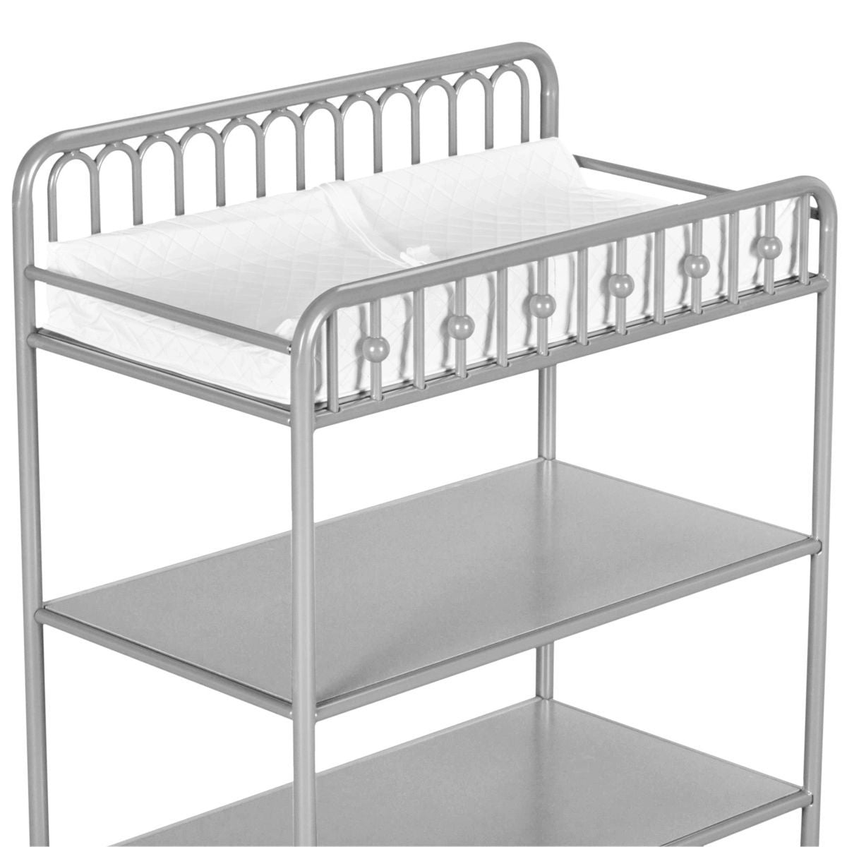 Monarch Hill Ivy Metal Baby Clothes Changing Table In Grey
