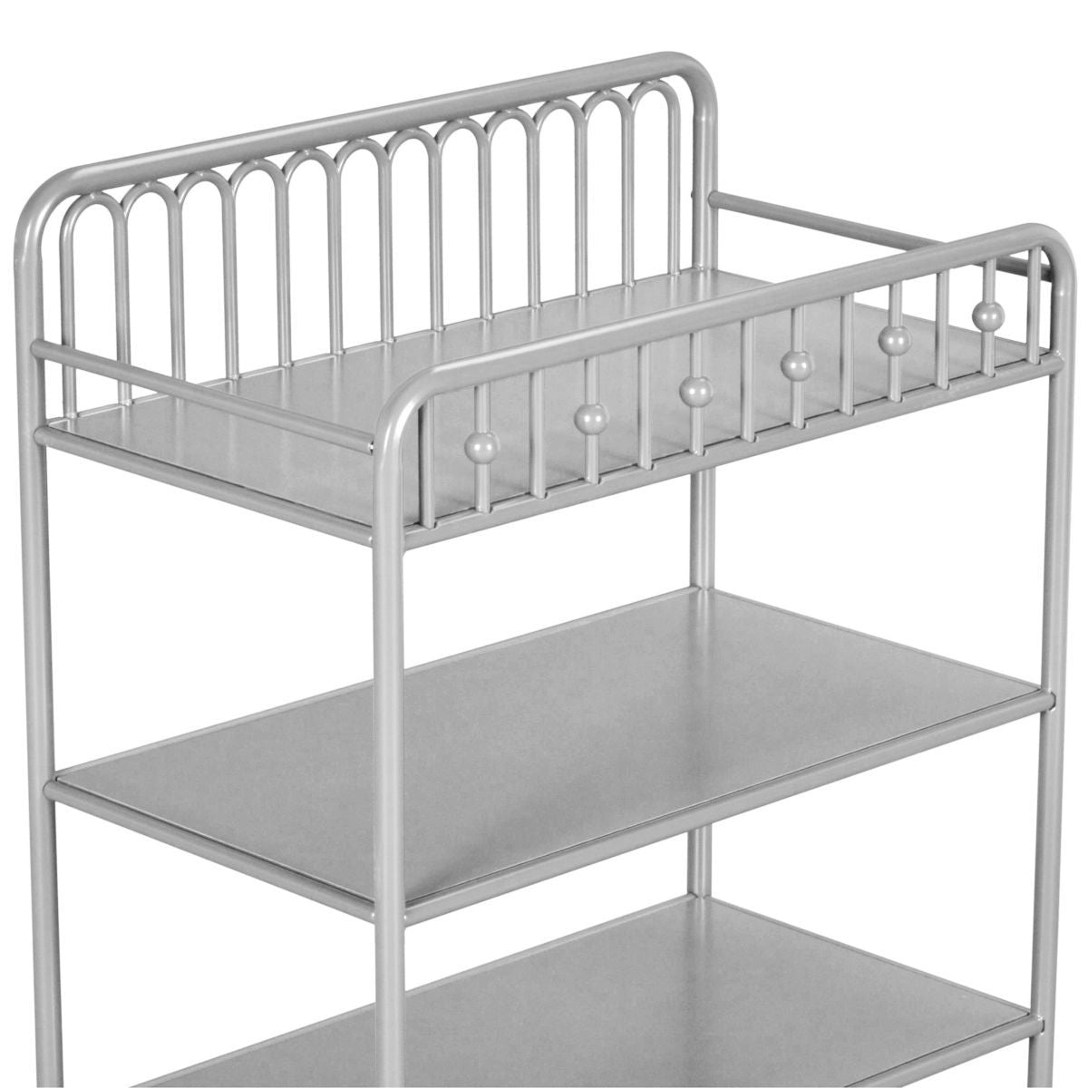 Monarch Hill Ivy Metal Baby Clothes Changing Table In Grey