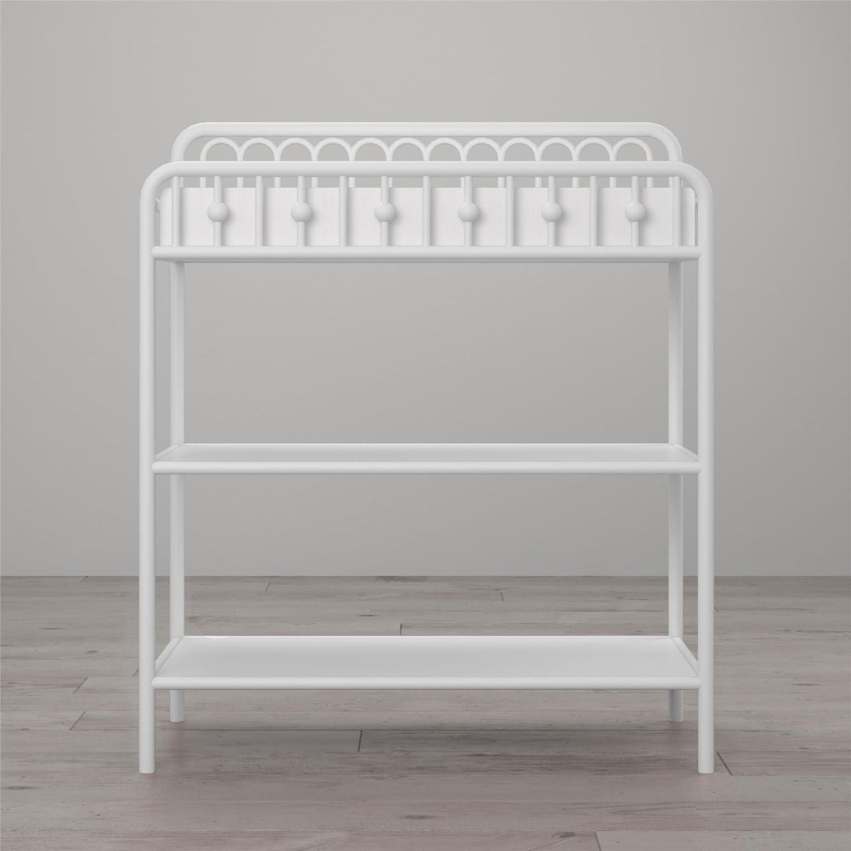 Monarch Hill Ivy Metal Baby Clothes Changing Table In Off White