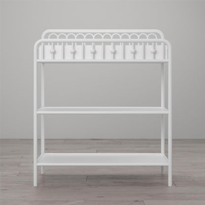 Monarch Hill Ivy Metal Baby Clothes Changing Table In Off White