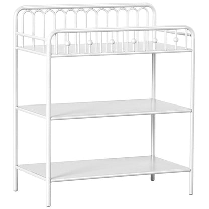 Monarch Hill Ivy Metal Baby Clothes Changing Table In Off White