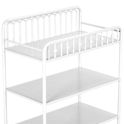 Monarch Hill Ivy Metal Baby Clothes Changing Table In Off White
