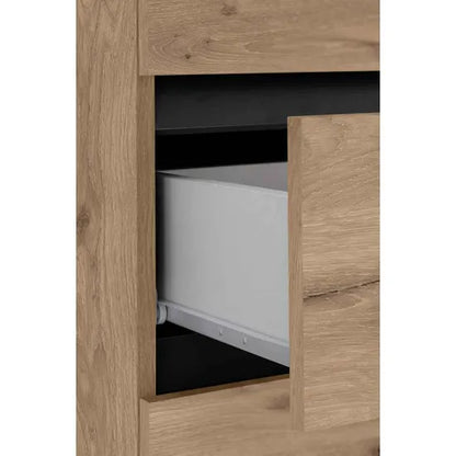 Wisla Wall Wooden Bathroom Storage Cabinet In Viking Oak