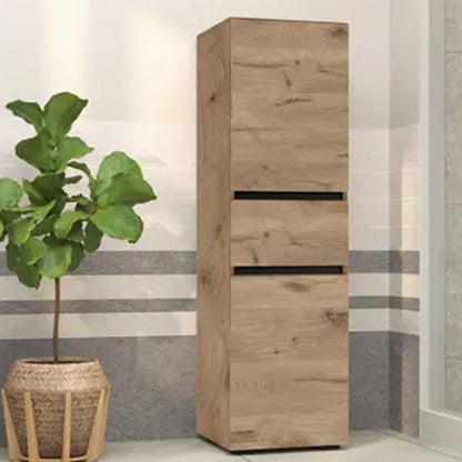 Wisla Wall Wooden Bathroom Storage Cabinet In Viking Oak