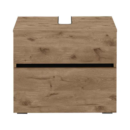 Wisla Large Wooden Bathroom Vanity Unit With 2 Doors In Viking Oak