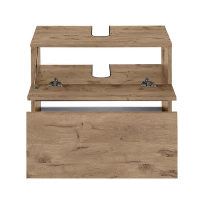 Wisla Large Wooden Bathroom Vanity Unit With 2 Doors In Viking Oak