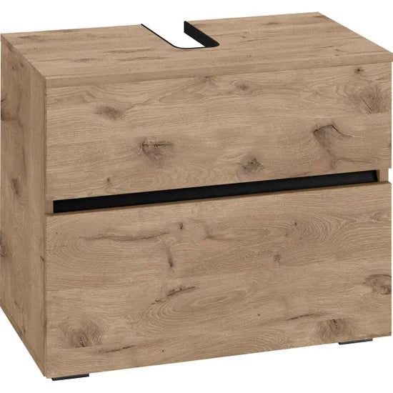 Wisla Large Wooden Bathroom Vanity Unit With 2 Doors In Viking Oak
