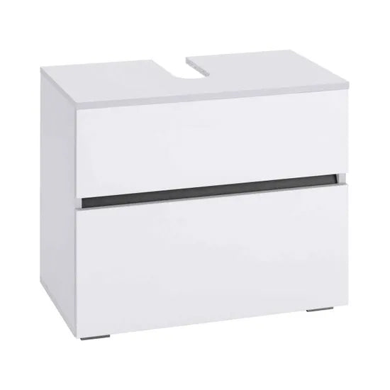 Wisla Large Wooden Bathroom Vanity Unit With 2 Doors In White