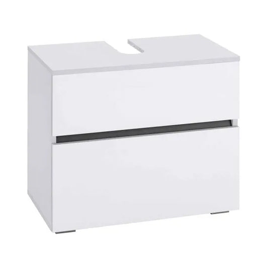 Wisla Large Wooden Bathroom Vanity Unit With 2 Doors In White