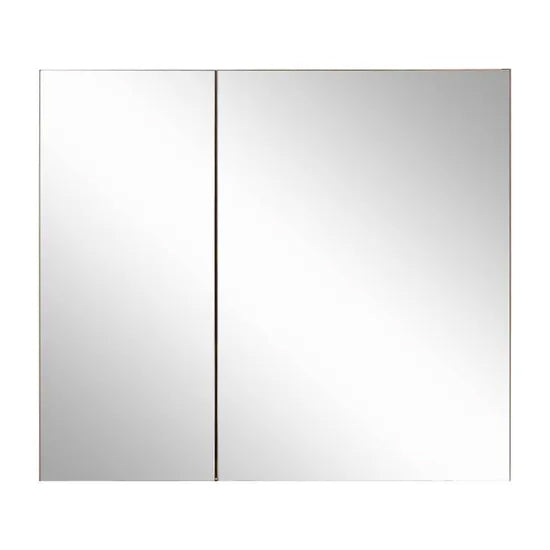Wisla Wooden Bathroom Mirrored Cabinet With 2 Doors In Viking Oak