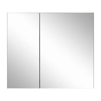 Wisla Wooden Bathroom Mirrored Cabinet With 2 Doors In Viking Oak