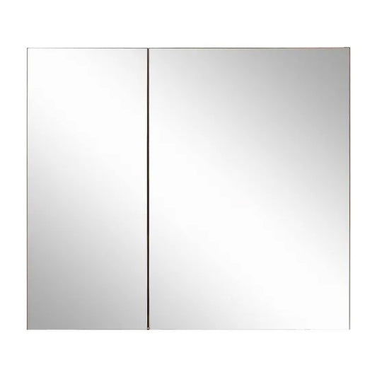 Wisla Wooden Bathroom Mirrored Cabinet With 2 Doors In Viking Oak