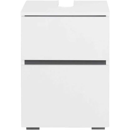 Wisla Small Wooden Bathroom Vanity Unit With 2 Doors In White