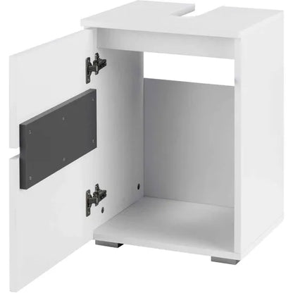 Wisla Small Wooden Bathroom Vanity Unit With 2 Doors In White