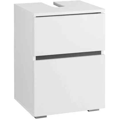 Wisla Small Wooden Bathroom Vanity Unit With 2 Doors In White
